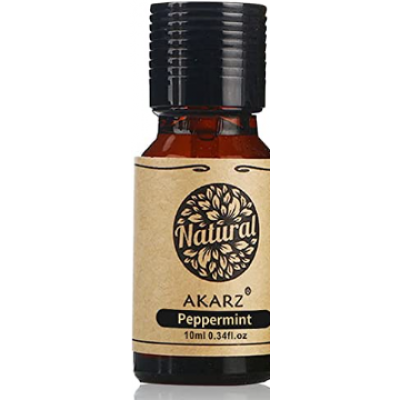 AKARZ Pepparmynta eterisk olja Naturlig Ekologisk Ren Premium Terapeutisk Pepparmintsolja foer Hud Kroppsharvard Spridare Ljus Tval Tillverkning Goer det sjaelv Massage Aroma 10ml