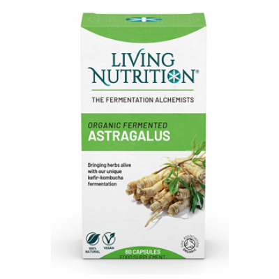 Living Nutrition Organic Fermented Astragalus 60 kapslar