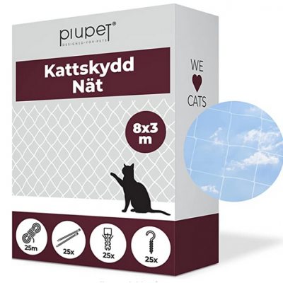 PiuPet Katnaet transparent balkongnaet