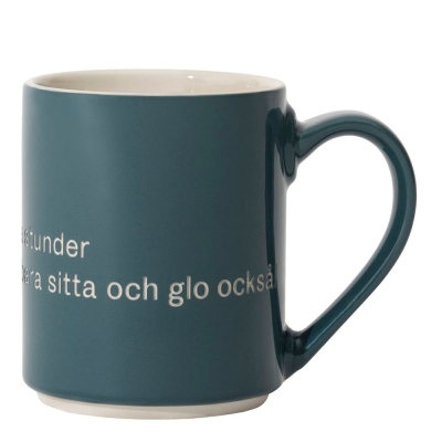 Astrid Lindgren Mugg Blå Och så ska man ju ha några stunder