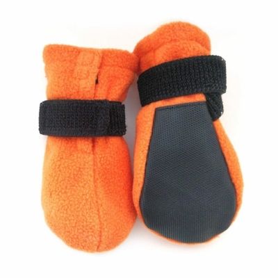 Basic Paws Fleece Hundskor Korta Orange 4-pack