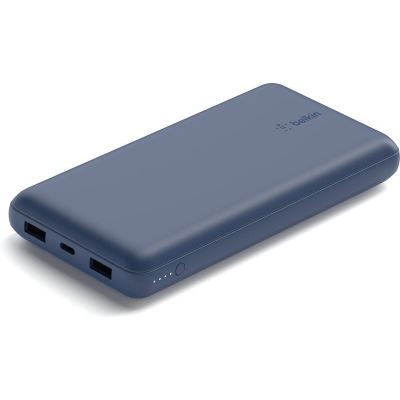 Belkin BoostCharge 20 000 mAh Powerbank / 2 x USB-A / 1 x USB-C - BlåBelkin BoostCharge 20K Powerbank