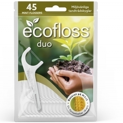 Ecofloss Duo Tandtråd med Hållare 45 st