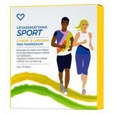 Hjärtats Vätskeersättning Sport med Magnesium 10 påsar