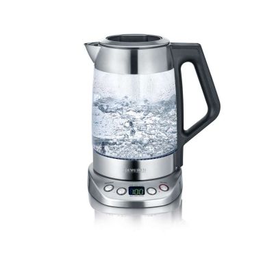 Severin Te-/Vattenkokare Glas Deluxe med Temperaturval 3000W 1